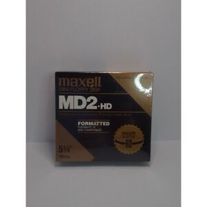 Maxell MD-2HD 5 1/4 Mini-Floppy Disks Box of 10 Sealed